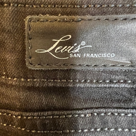 🐙Levi’s Black Denim Jeans Women’s Straight Leg - Picture 4 of 13